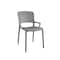 Cosco Outdoor/Indoor Stacking Resin Chair with Square Back and Arms, Gray, 2PK 87532GRY2E - alternate 4